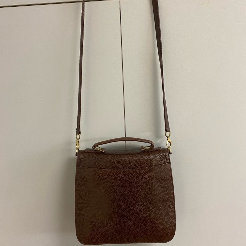 MARK CROSS 1845 New York cross body VINTAGE Leather handbag with gold accents. - Picture 11 of 16